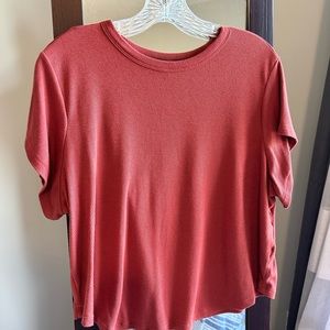 Old Navy UltraLite Cropped Ribbed Knit T-Shirt